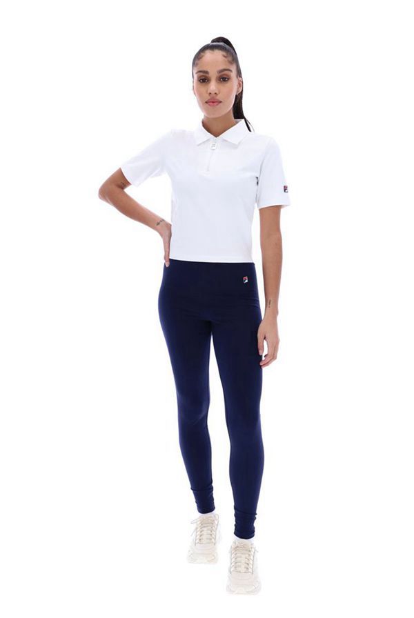 Camisas Polo Fila Mulher Branco - Fila Orla Zip Loja Online Portugal,LXCV-14286